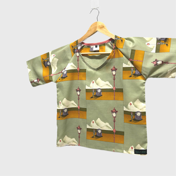 Sample Short sleeve v neck top - Balloons (S)