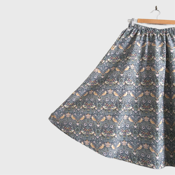 Mid length Skirt - Strawberry Thief (S)