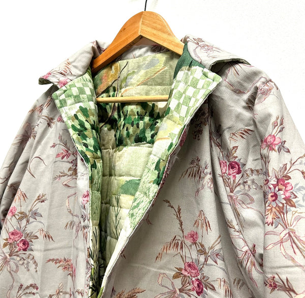 Reversible Quilted Jacket - Green Valley and l'uccello St Etienne
