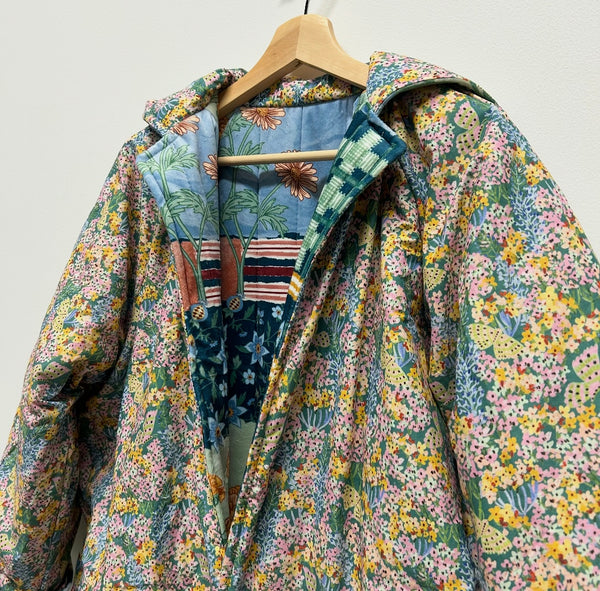 Reversible Quilted Jacket - Patchwork and Florals