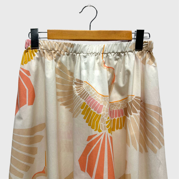 Mid length Skirt - Marabou Mosaic in Cream (S)