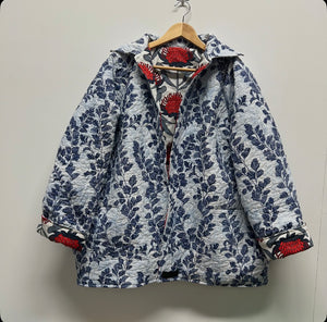 Reversible Quilted Jacket - Laura Ashley Leaves and Waratah