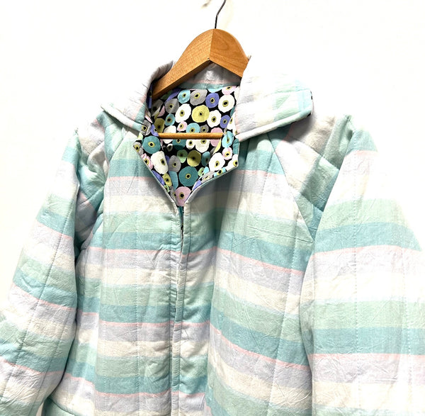 Reversible Quilted Jacket - Pastel checks and Kaffe Fassett spools