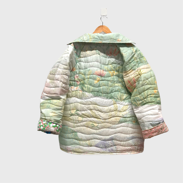 Reversible Quilted Jacket - Watercolours and Lake + City Viyella