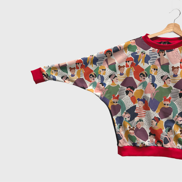 Batwing top - Fashion Focused with Pink (S)