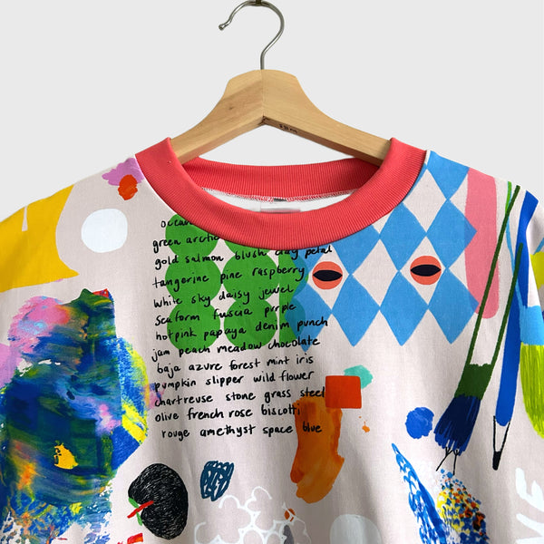 Long Sleeve top - DOOPS Artist Way with mixed ribbing (S)