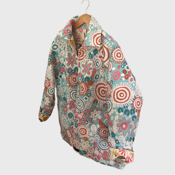 Reversible Quilted Jacket - Art Lab Dreaming and Taking Flight
