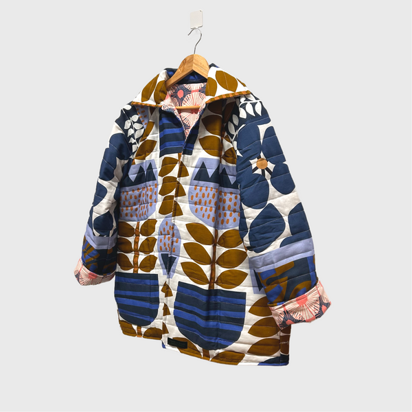 Reversible Quilted Jacket - Jocelyn Proust Flowers and Reimagined Landscapes