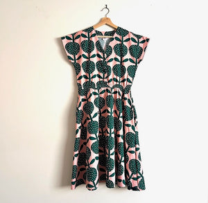 Jasmine Dress - Jennifer Bouron Pink and Green