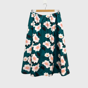 Mid length Skirt -  Japanese Flowers (L)