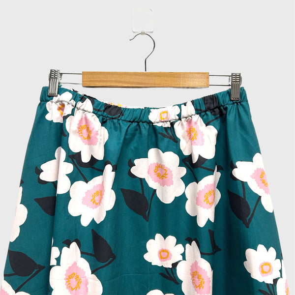 Mid length Skirt -  Japanese Flowers (L)