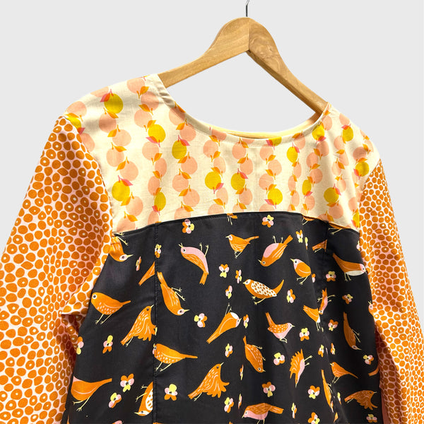Sample Artista No Waste Tunic Top - Black Birds (M)