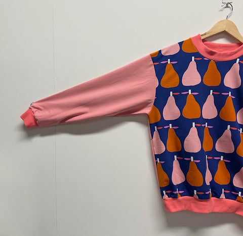 Long Sleeve top - DOOPS Pears with Pink (M)