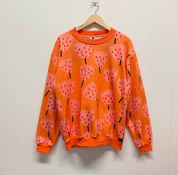 Long Sleeve top - Orange Tulips (M)