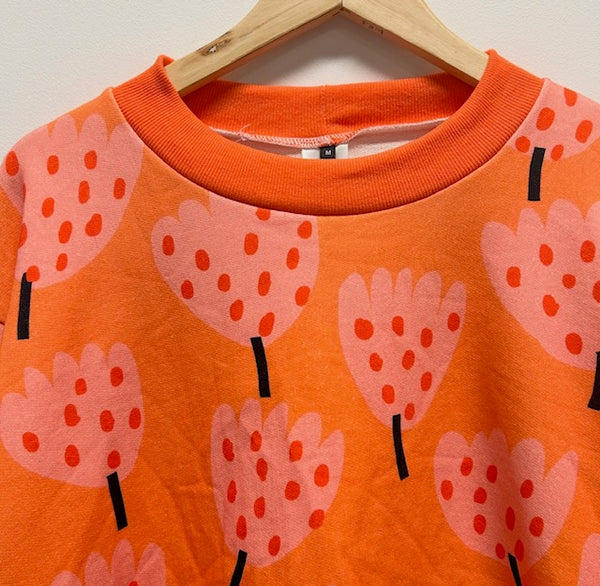 Long Sleeve top - Orange Tulips (M)