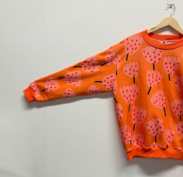 Long Sleeve top - Orange Tulips (M)