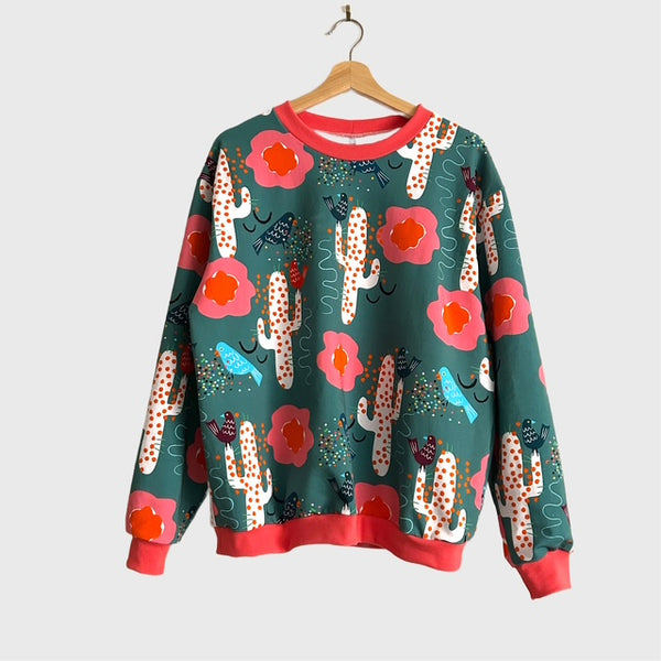 Long Sleeve top - DOOPS Birdy Cacti - Preorder