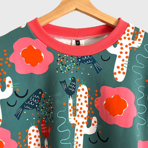 Long Sleeve top - DOOPS Birdy Cacti - Preorder