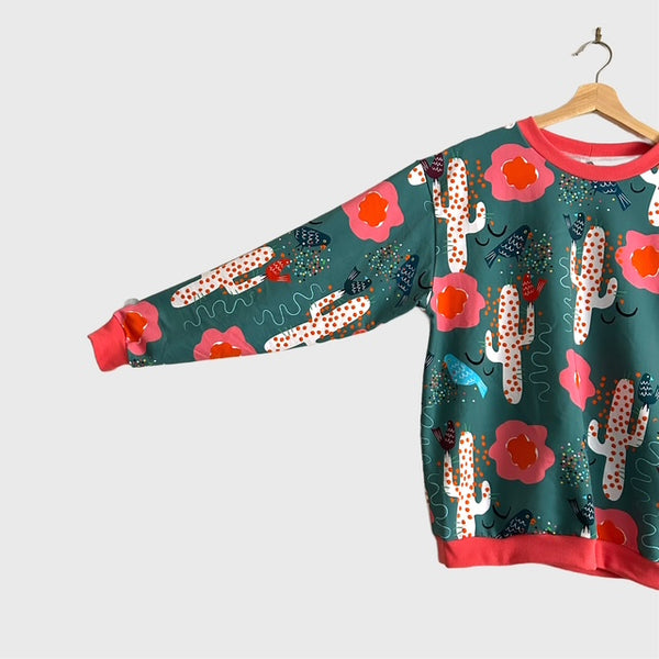 Long Sleeve top - DOOPS Birdy Cacti - Preorder