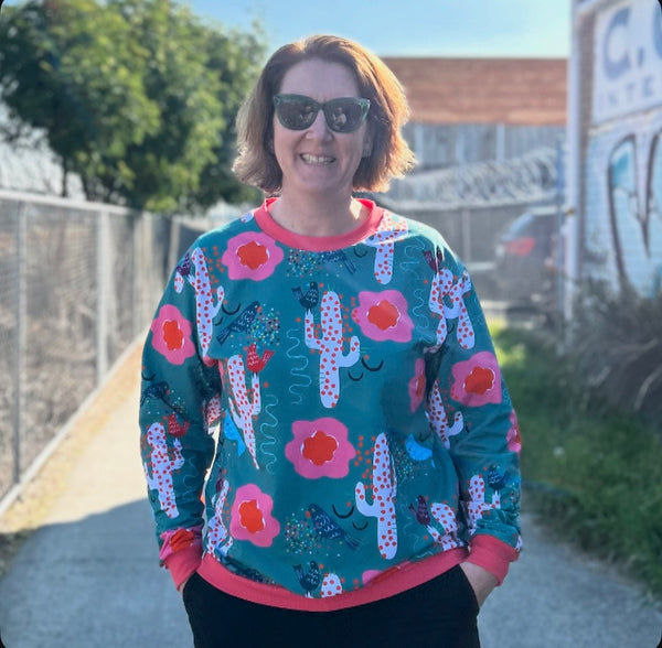 Long Sleeve top - DOOPS Birdy Cacti - Preorder