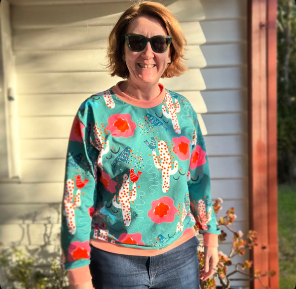 Long Sleeve top - DOOPS Birdy Cacti - Preorder