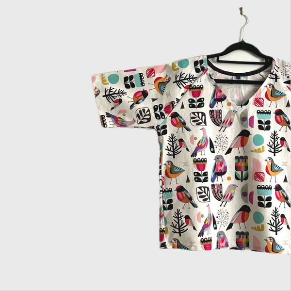 Short sleeve v neck top - Inaluxe (XL)