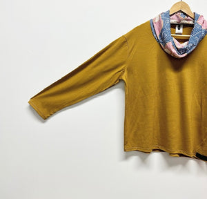 Roll neck top - Mustard with Lillestoff (L)