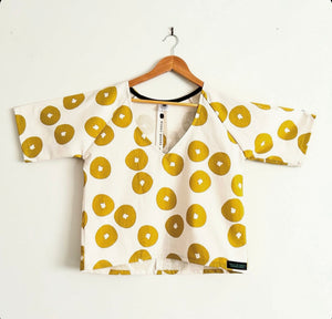 Sample Swing Top - Mustard Circles (S)