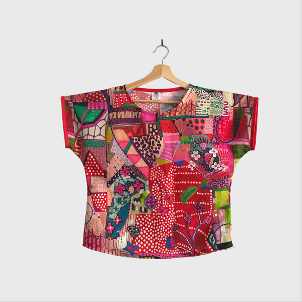 Custom Short sleeve - Miss Moresby Parade Red top