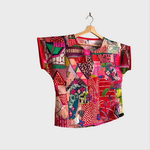 Custom Short sleeve - Miss Moresby Parade Red top