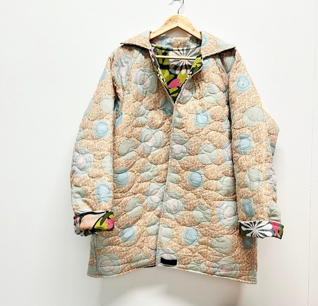Reversible Quilted Jacket - Miimi and Jiinda and Flowerbomb