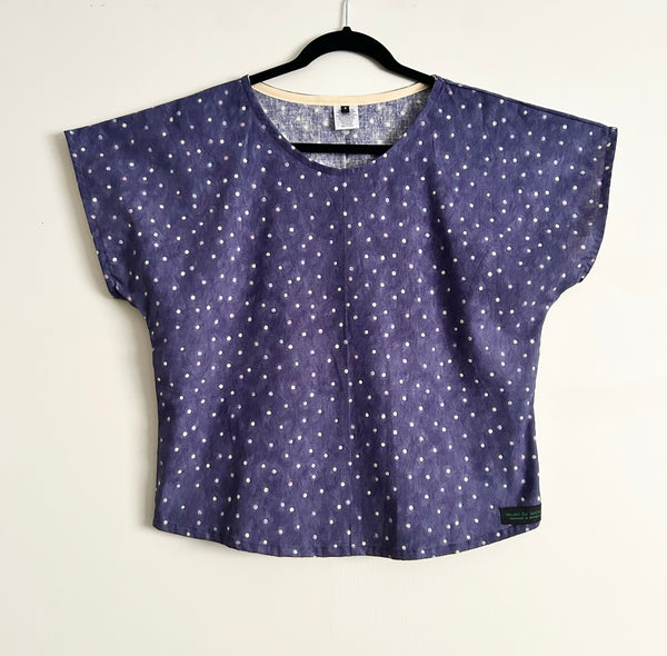 Short sleeve - Navy with Dots (M)