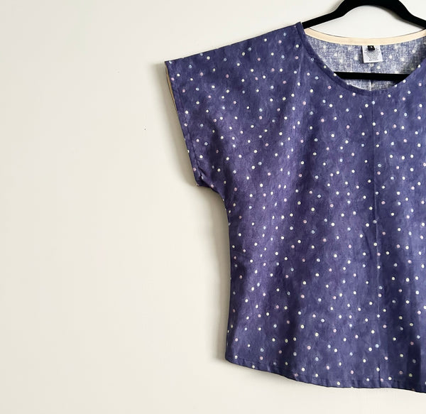 Short sleeve - Navy with Dots (M)