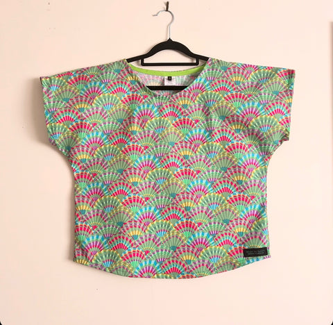 Short sleeve - Paper Fans top (L)