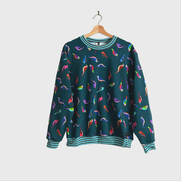 Long Sleeve top - DOOPS Finchie with Striped Ribbing