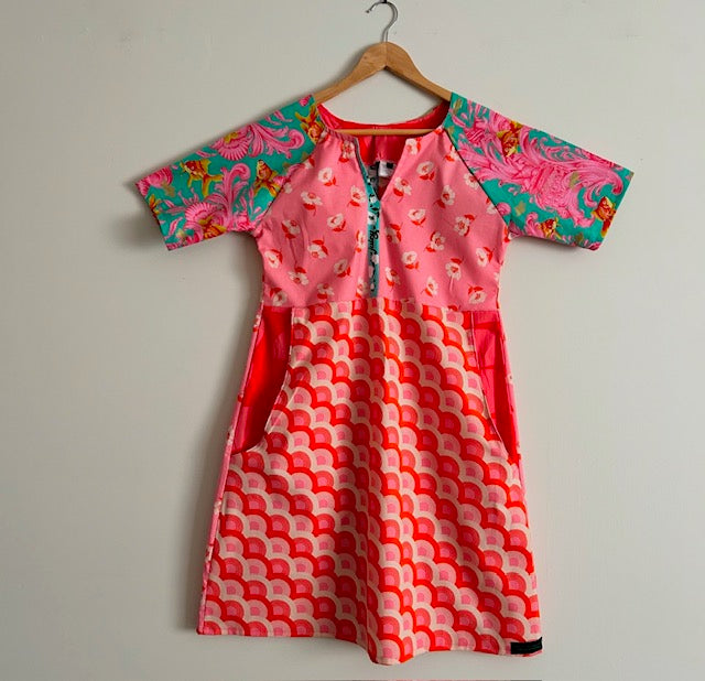 Everyday No Waste Dress - Pink and orange mix (S)