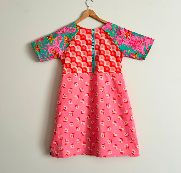 Everyday No Waste Dress - Pink and orange mix (S)