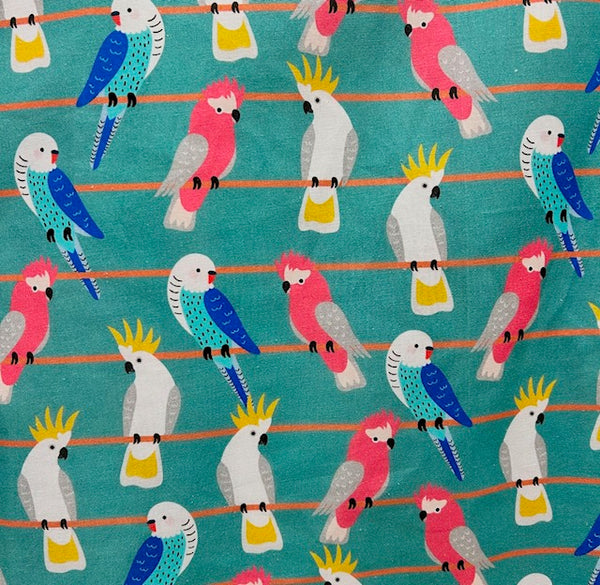 Short sleeve - Birds on a Wire Aqua top (M)