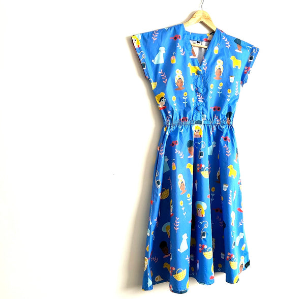 Jasmine Dress - Millennial People in Blue