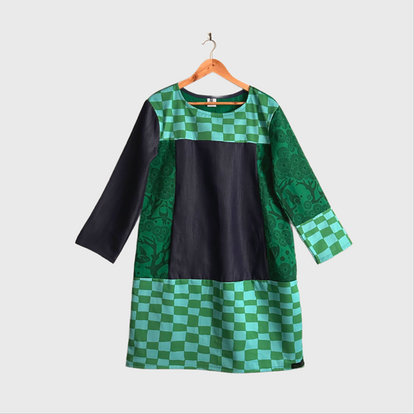 Artista No Waste Dress - Mikko and Checks (M)