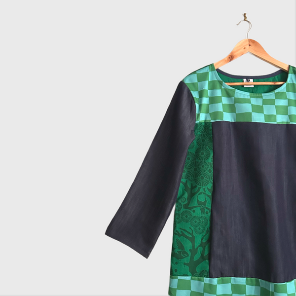 Artista No Waste Dress - Mikko and Checks (M)