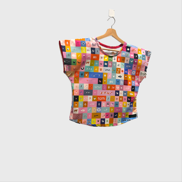 Short sleeve - Ruby Star Society Selvedge magic Icons top (Multi size)