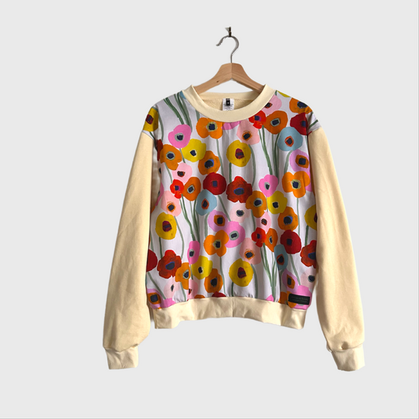 Long Sleeve top - Anna Blatman Haniwick with Lemon French Terry (M)