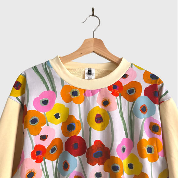 Long Sleeve top - Anna Blatman Haniwick with Lemon French Terry (M)