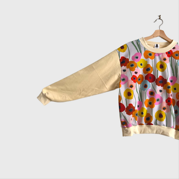 Long Sleeve top - Anna Blatman Haniwick with Lemon French Terry (M)