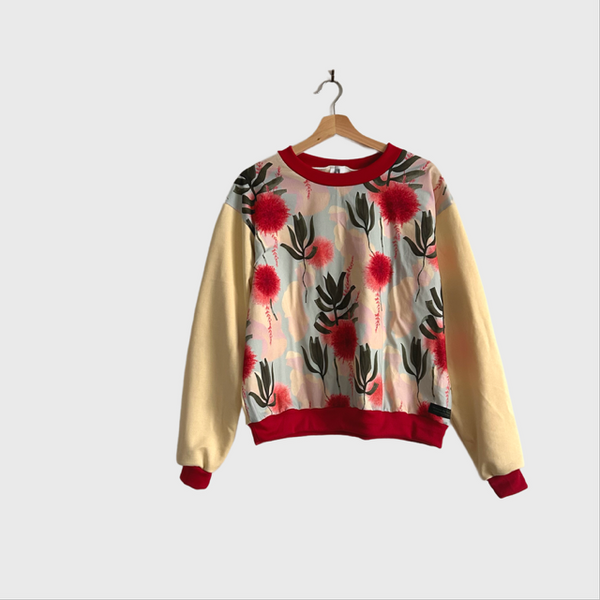 Long Sleeve top - Field Days with Lemon French Terry (M)