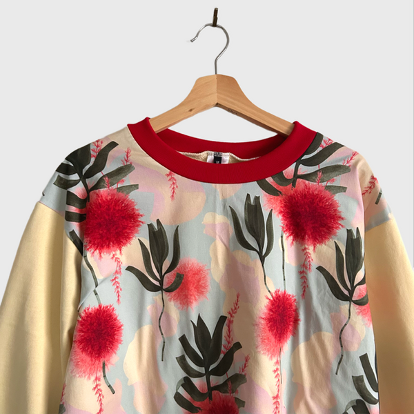 Long Sleeve top - Field Days with Lemon French Terry (M)