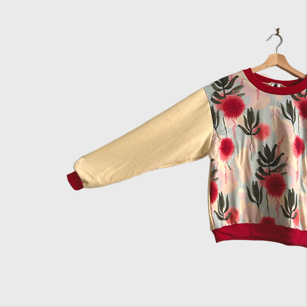Long Sleeve top - Field Days with Lemon French Terry (M)