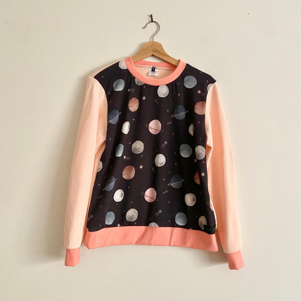 Long Sleeve top - Galaxy with Apricot  (S)