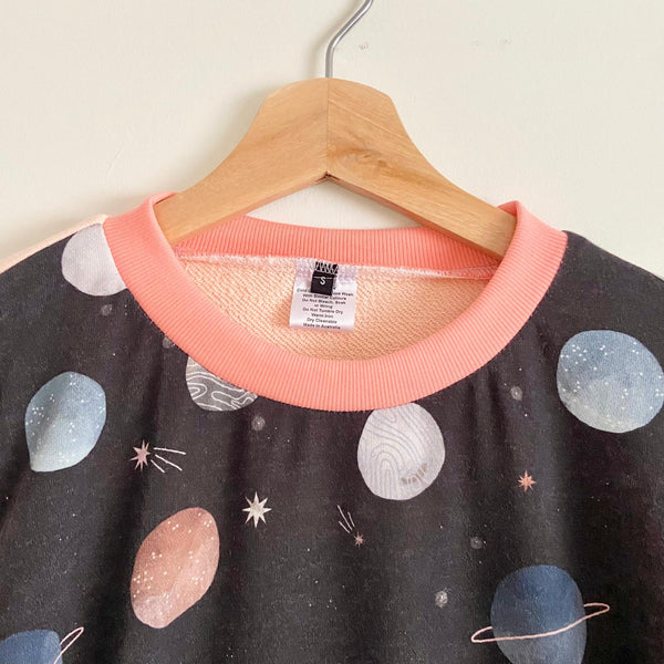 Long Sleeve top - Galaxy with Apricot  (S)